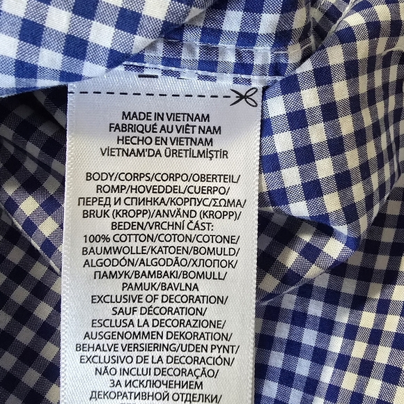 Polo by Ralph Lauren Boys' Size 7 Blue Checkered Cotton Shirt - Picture 10 of 12